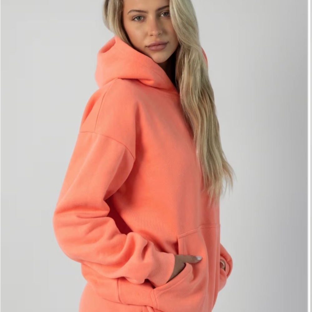 Vibrant Coral Comfrt Hoodie for Women
